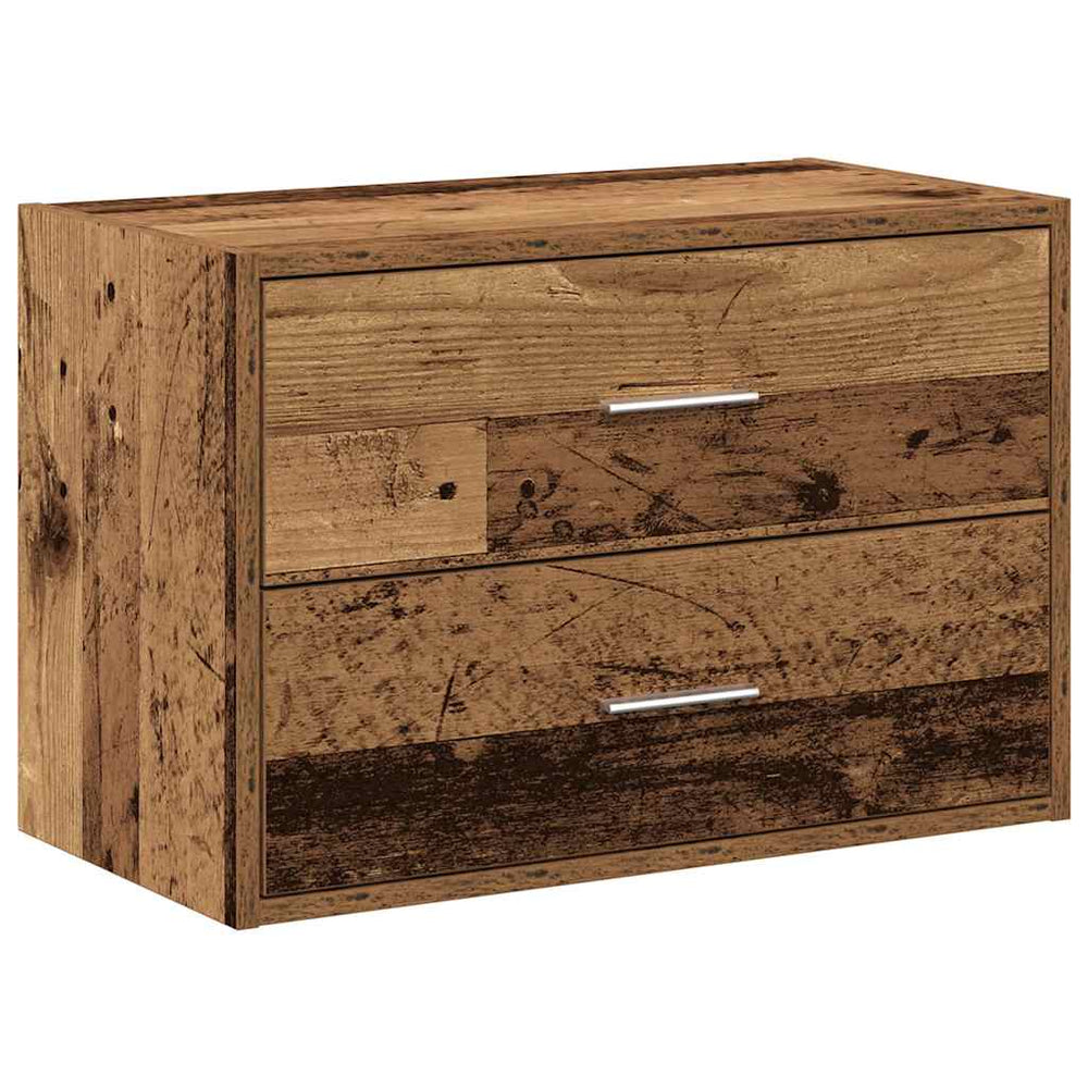 Schrank mit 2 Schubladen Altholz-Optik