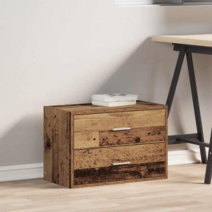 Schrank mit 2 Schubladen Altholz-Optik