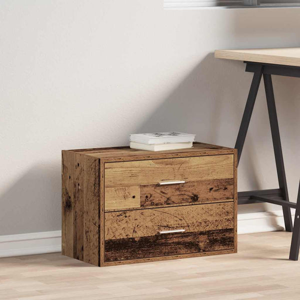 Schrank mit 2 Schubladen Altholz-Optik