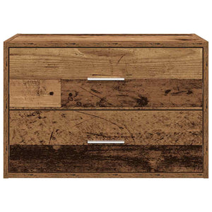 Schrank mit 2 Schubladen Altholz-Optik