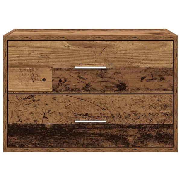 Schrank mit 2 Schubladen Altholz-Optik