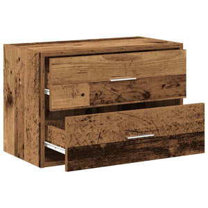 Schrank mit 2 Schubladen Altholz-Optik