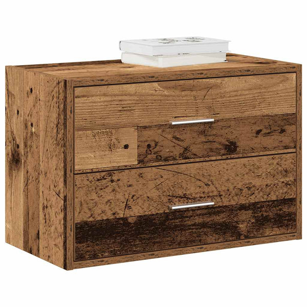 Schrank mit 2 Schubladen Altholz-Optik