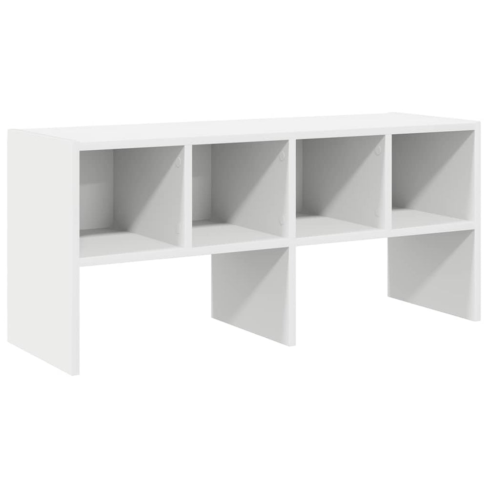 vidaXL Étagère à chaussures empilable Blanc 89,5x30x40 cm