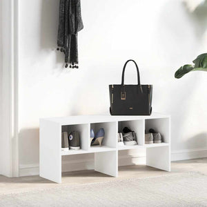 Stapelbares Schuhregal, Weiß, 89,5 cm