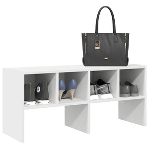 Stapelbares Schuhregal, Weiß, 89,5 cm