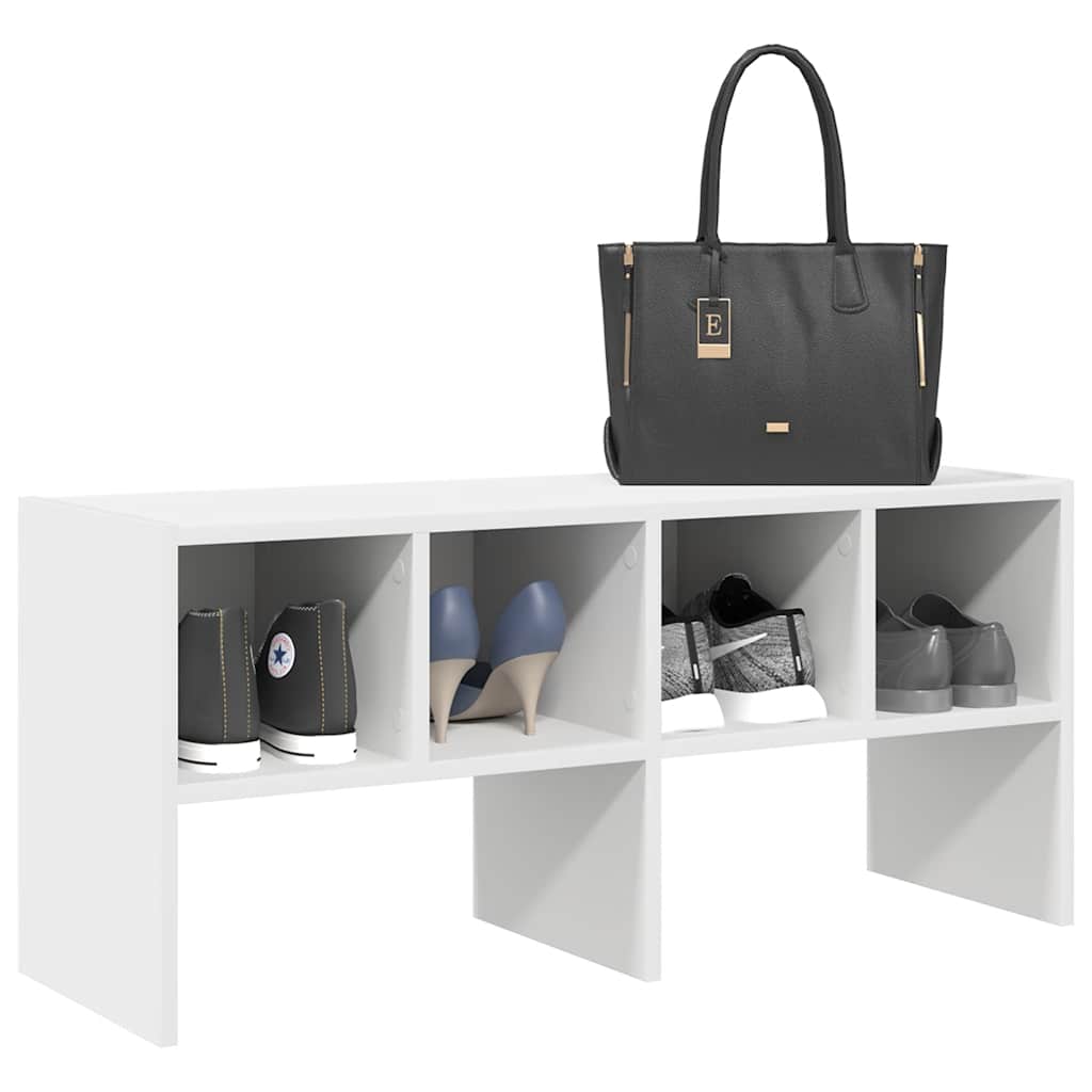 Stapelbares Schuhregal, Weiß, 89,5 cm