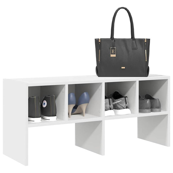 Stapelbares Schuhregal, Weiß, 89,5 cm