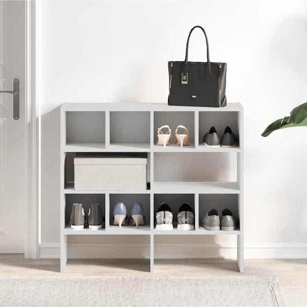 Stapelbare Schuhregale, 2er-Set, Weiß