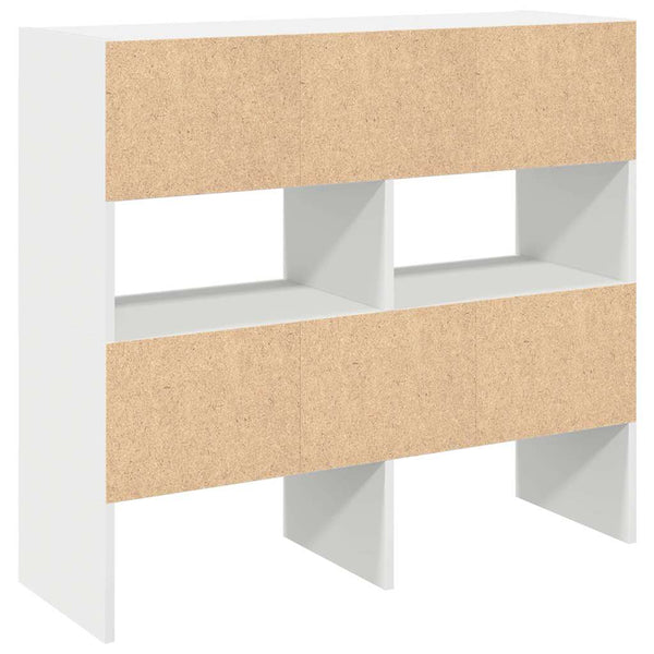 Stapelbare Schuhregale, 2er-Set, Weiß
