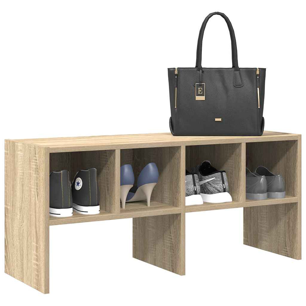 vidaXL Étagère à chaussures empilable Chêne Sonoma 89,5x30x40 cm