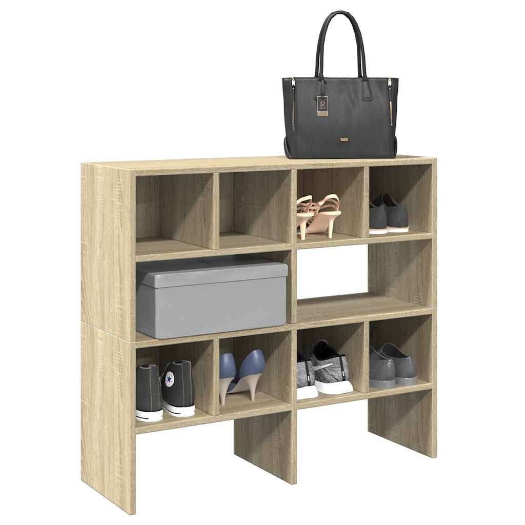 Stapelbare Schuhregale, 2er-Set, Sonoma-Eiche