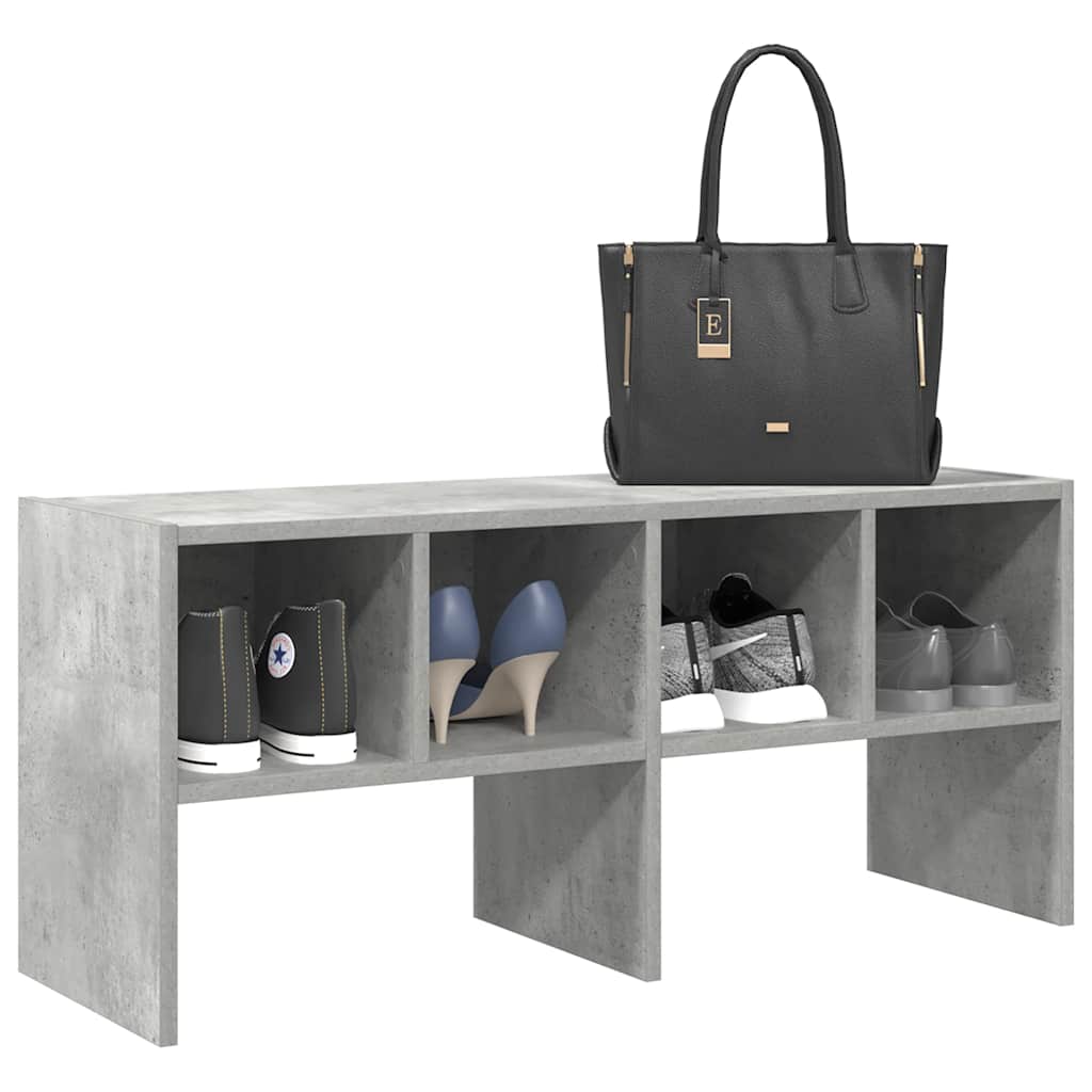 Stapelbares Schuhregal Betongrau