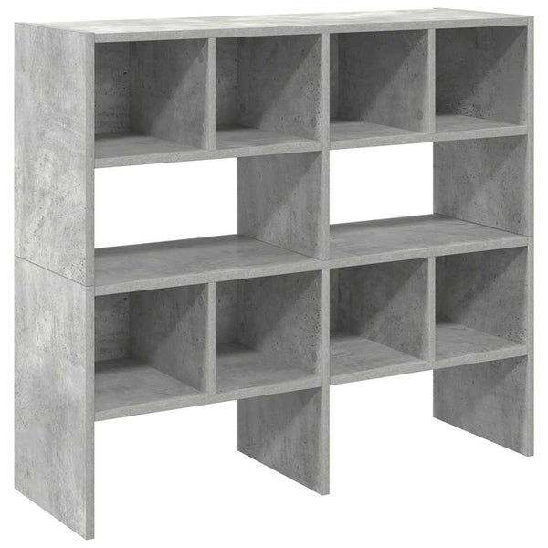 Stapelbare Schuhregale, 2er-Set, Betongrau