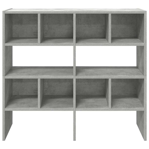 Stapelbare Schuhregale, 2er-Set, Betongrau