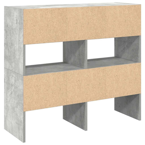Stapelbare Schuhregale, 2er-Set, Betongrau
