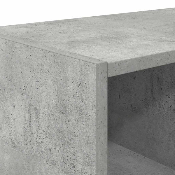 Stapelbare Schuhregale, 2er-Set, Betongrau