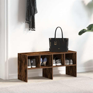 Stapelbares Schuhregal Räuchereiche 89,5cm