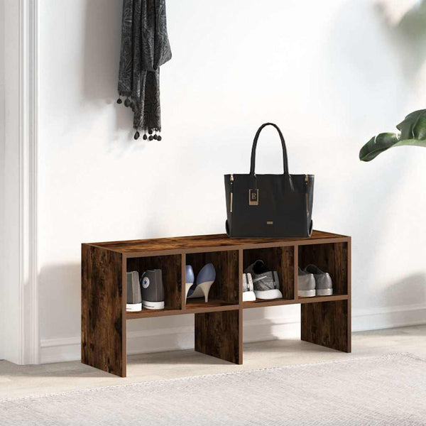 Stapelbares Schuhregal Räuchereiche 89,5cm