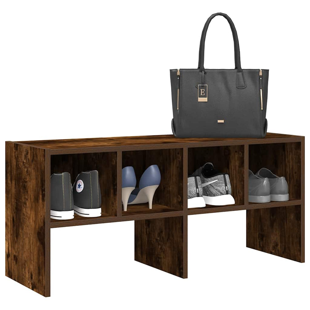 vidaXL Meuble à chaussures empilable Chêne fumé 89,5x30x40 cm