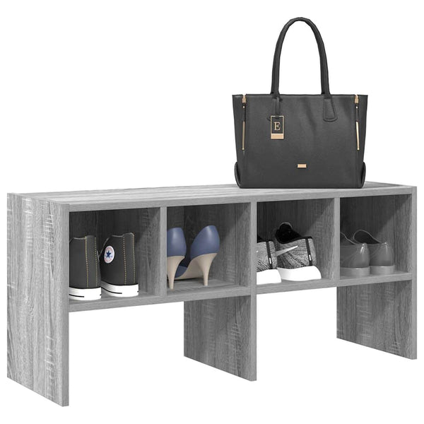 Stapelbares Schuhregal Grau Sonoma