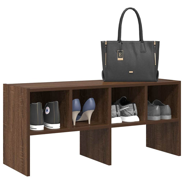 Stapelbares Schuhregal Eichenoptik