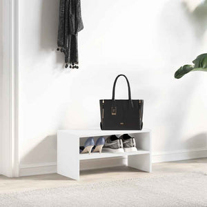 Stapelbares Schuhregal Weiß 60 cm