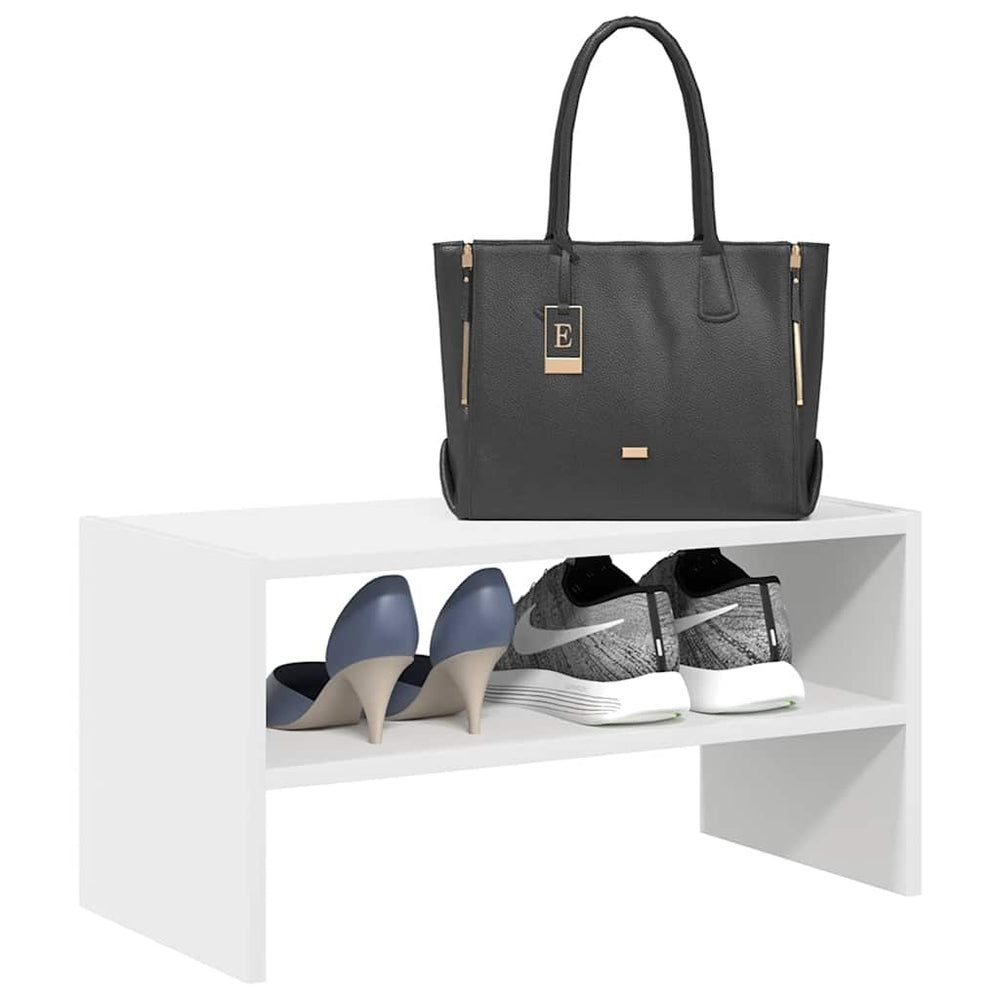 vidaXL Étagère à chaussures empilable Blanc 60x30x30,5 cm