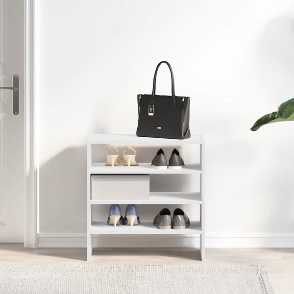 Stapelbare Schuhregale, 2er-Set, Weiß