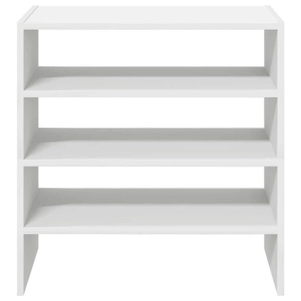 Stapelbare Schuhregale, 2er-Set, Weiß