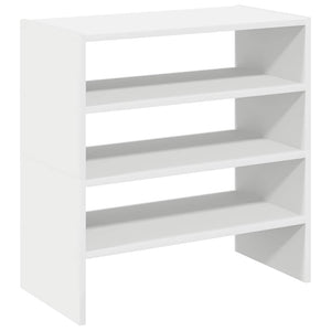 Stapelbare Schuhregale, 2er-Set, Weiß
