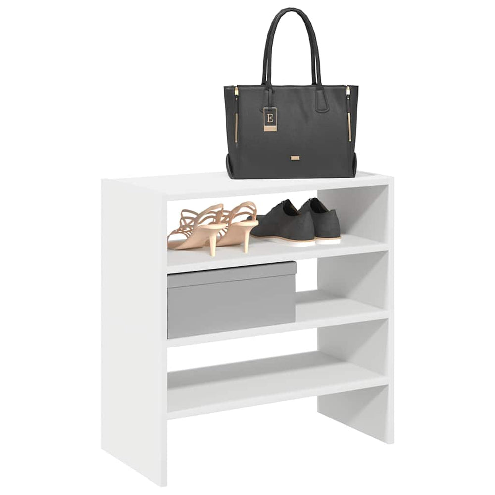 Stapelbare Schuhregale, 2er-Set, Weiß