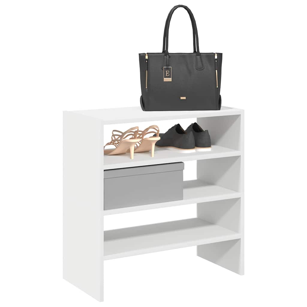 Stapelbare Schuhregale, 2er-Set, Weiß