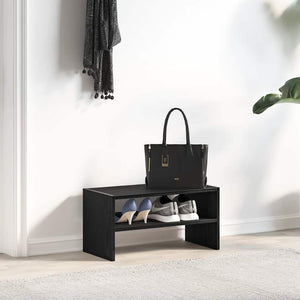 Stapelbares Schuhregal Schwarze Eiche