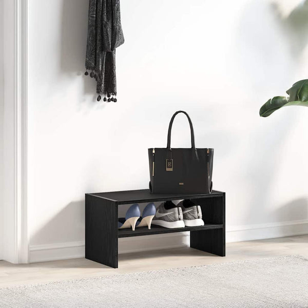 Stapelbares Schuhregal Schwarze Eiche