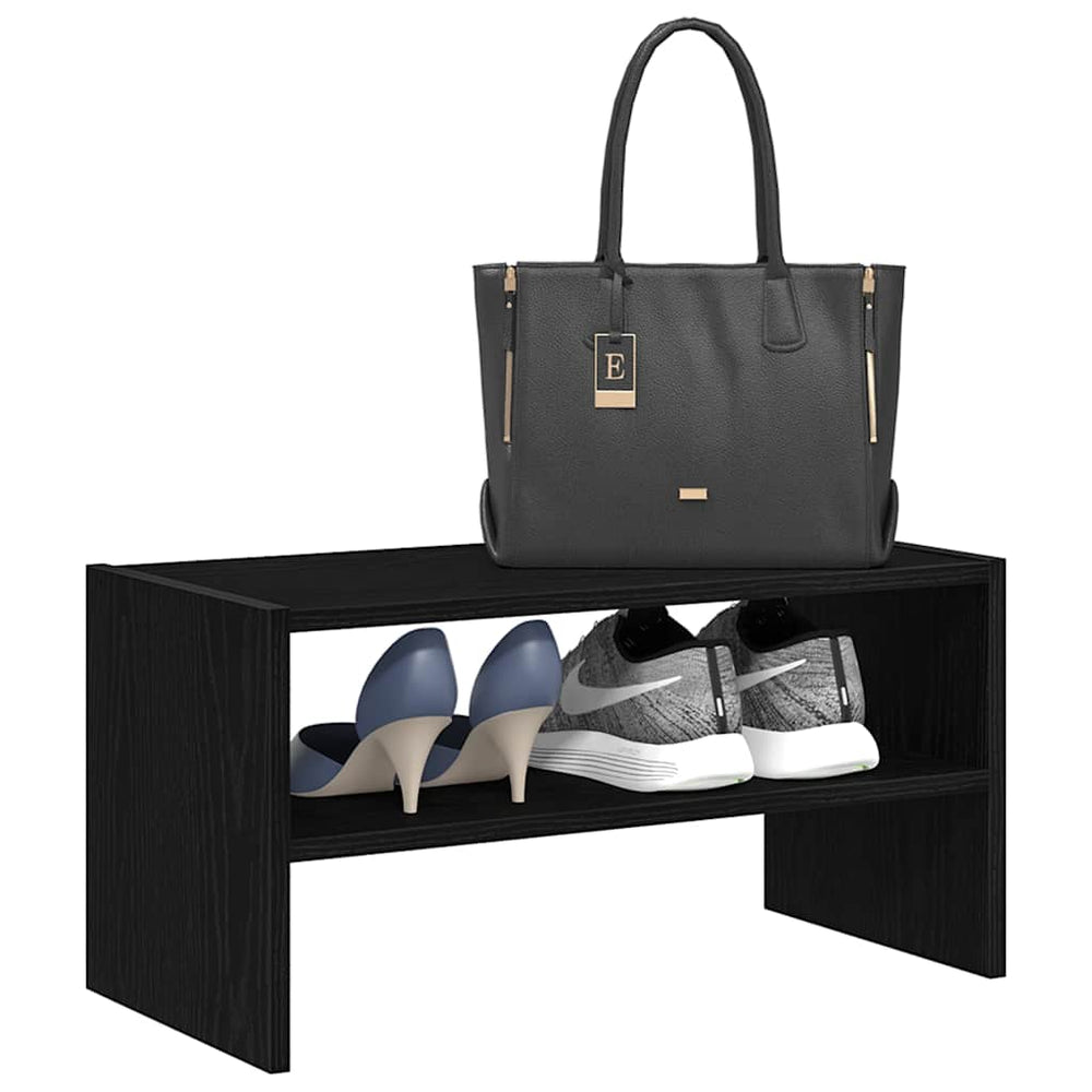 vidaXL Étagère à chaussures empilable Chêne noir 60x30x30,5 cm