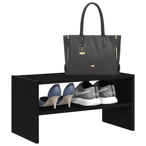 Stapelbares Schuhregal Schwarze Eiche