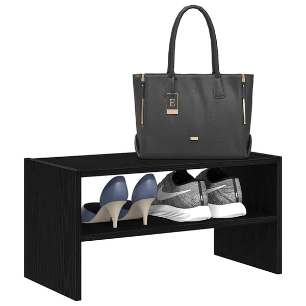 Stapelbares Schuhregal Schwarze Eiche