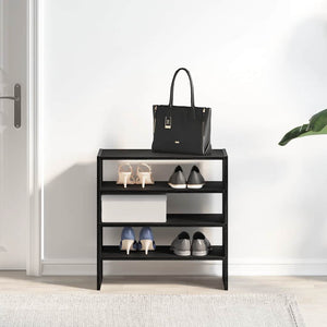Stapelbare Schuhregale, 2er-Set, Schwarze Eiche
