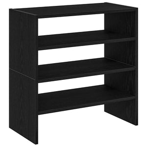 Stapelbare Schuhregale, 2er-Set, Schwarze Eiche