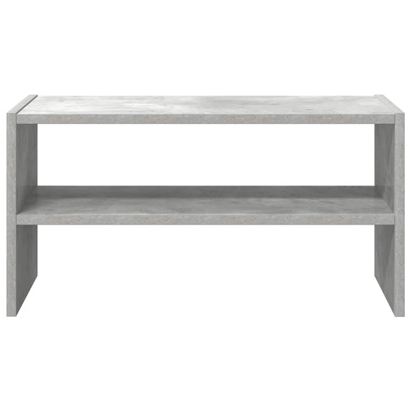 Stapelbares Schuhregal Betongrau 60cm