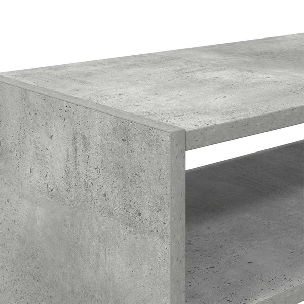 Stapelbares Schuhregal Betongrau 60cm