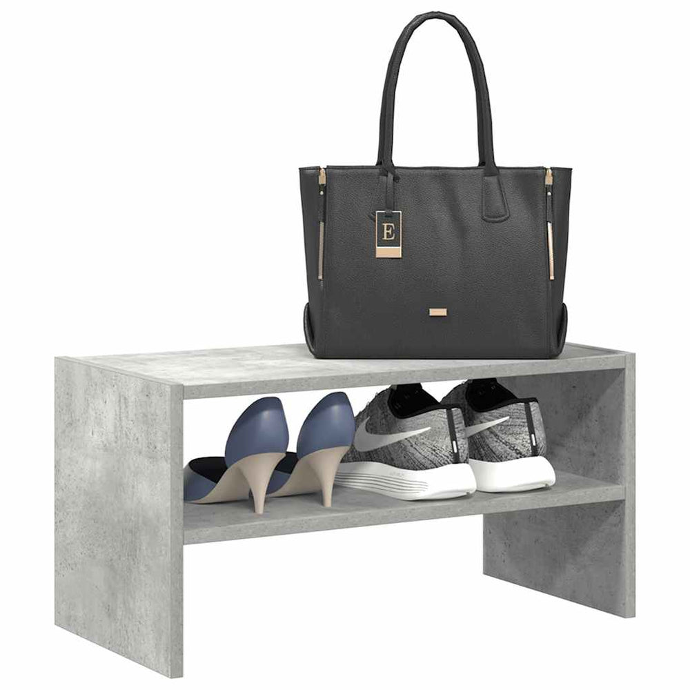 vidaXL Étagère à chaussures empilable Gris béton 60x30x30,5 cm