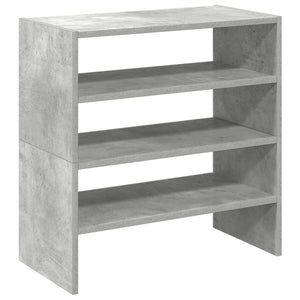 Stapelbare Schuhregale, Betongrau, 2er-Set