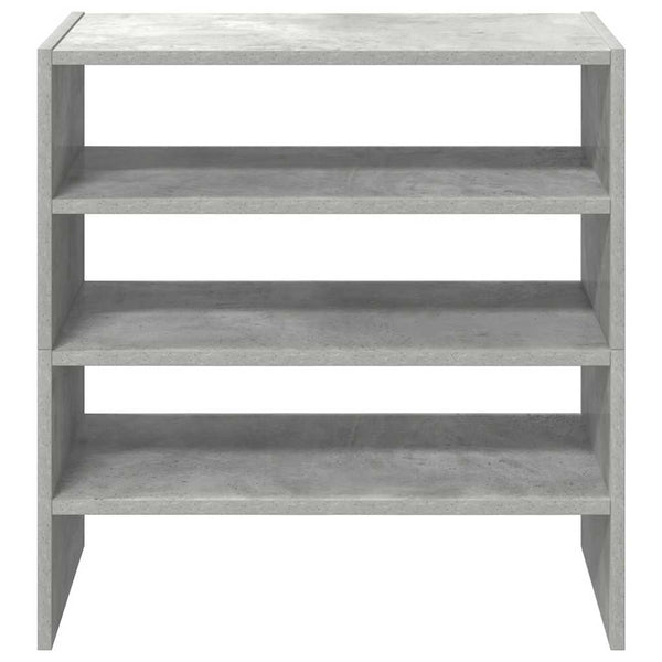 Stapelbare Schuhregale, Betongrau, 2er-Set