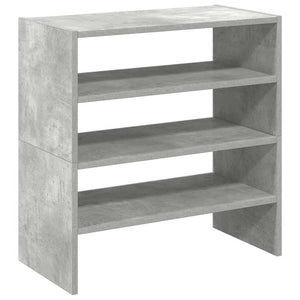 Stapelbare Schuhregale, Betongrau, 2er-Set