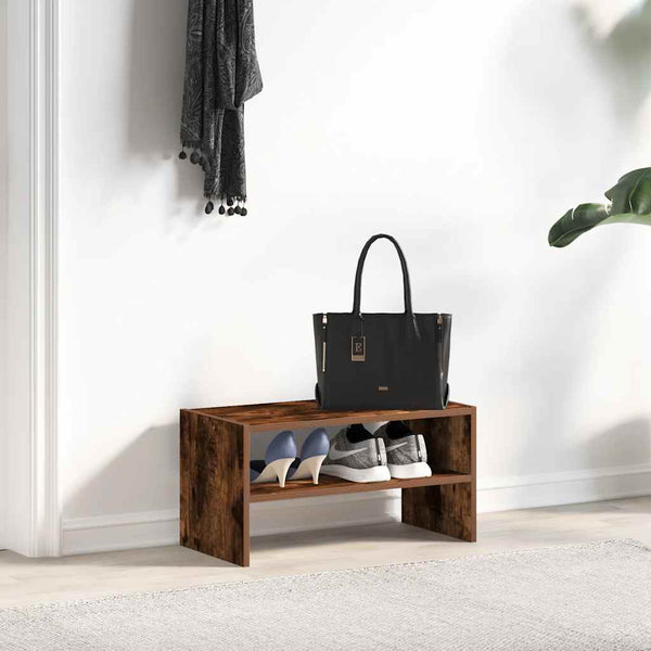 Stapelbares Schuhregal Räuchereiche 60cm