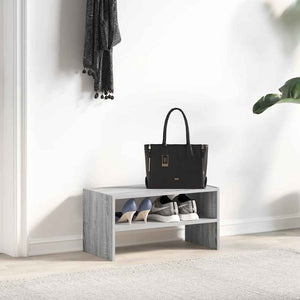 Stapelbares Schuhregal Grau Sonoma 60 cm