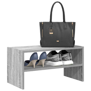 Stapelbares Schuhregal Grau Sonoma 60 cm