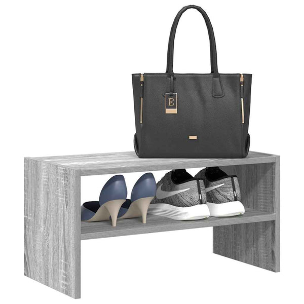 Stapelbares Schuhregal Grau Sonoma 60 cm